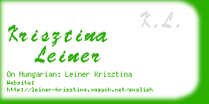 krisztina leiner business card